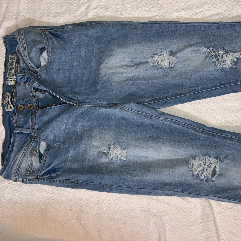 Skinny Frayed Jeans